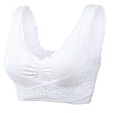 Ellie Lift Bra for Women Front Criss Cross Bras Side Buckle Lace Sports Bras Everyday Comfortable Lift up Bra White