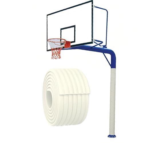 Protector Pared Garaje 20cm, Protector de Poste Baloncesto, Espuma NBR Acolchado para Columnas y Postes, Protector Puerta Coche Antigolpes Flexible, DIY Cortable(Wit,Length 8m/26ft)