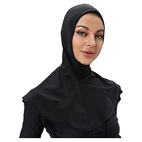 nadamuSun Women's Swim Hijabs Full Coverage Swim Scarf Sun Protective(Black) Cover