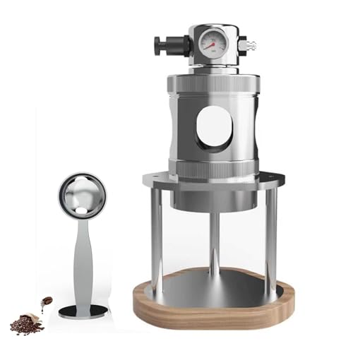 Cafetera neumática, cafetera espresso a presión de aire, cafetera fría con manómetro, presión de funcionamiento de 1 a 16 bar para el hogar, oficina, camping
