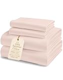 100% Egyptian Cotton King Bed Sheets – Premium 1000 Thread Count Silky Sateen Sheet for All Season Comfort, 15' Deep Pocket King Sheets Set, OEKO-TEX Certified, Durable & Machine Washable - Sepia Rose