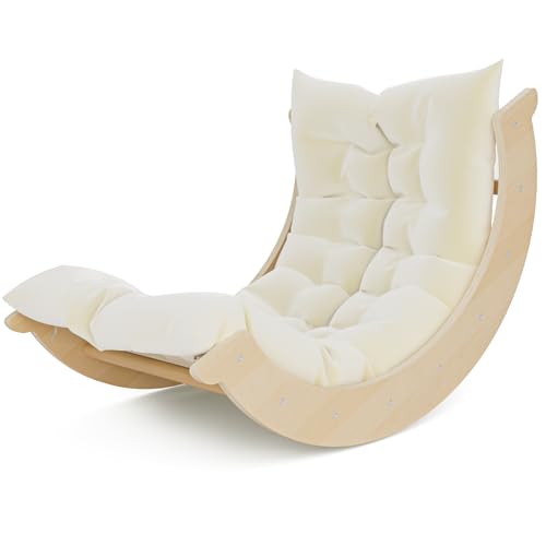 Lischwert Kletterbogen, 2 in 1 Bogenwippe, Holz Indoor Klettergerüst für Babys...