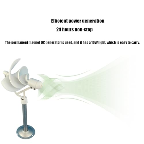 Generatore eolico verticale a micro turbina LED da 10 W per uso domestico - Unità di energia rinnovabile compatta, 1 pezzo