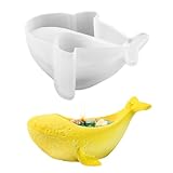 Silikonformen in Tierform Fisch Kerzenhalter Gießform, Wal Silikon Gießform mit Deckel, DIY Fisch Silikonform Kerzenhalter für Beton Kerzenh-alter (A)