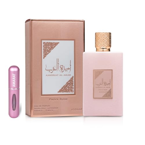 Perfume Ameerat Al Arab Prive Rose Original 100ML, Perfume Árabe para Mujer de Larga Duración, EDP Importado desde Dubái, Incluye Atomizador (Prive Rose) Perfume Ameerat Al Arab Prive Rose Original 100ML, Perfume Árabe para Mujer de Larga Duración, EDP Importado desde Dubái, Incluye Atomizador (Prive Rose)