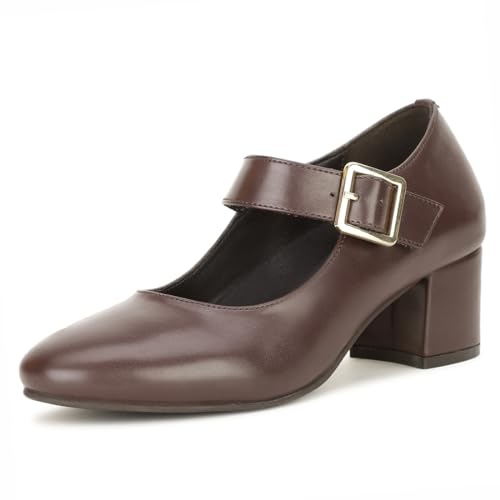Bata Women's Block Heel Pumps - Brown (7 UK) (6514000)