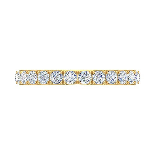 1/2 to 1 Carat Diamond 3/4 Eternity Wedding Band Ring in 14K Yellow Gold (I1-I2 Clarity)3