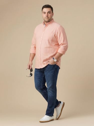 Image of Thomas Scott Men's | Plus Size | Regular Fit | Long Sleeves | Button-Down Collar | Oxford Fabric | Casual | Shirts for Men