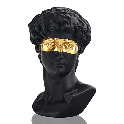 Statue Of David Greek Bust Statue Sculpture, Resin David Statue Dark Academia Decor Fine Art Bust, Greek Mythology Figures Male Bust Statue, Used For Indoor Filling Space Living Room,Bedroom And Study #TOP4