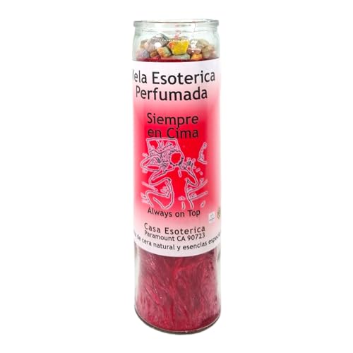 Always ON TOP-Palm Wax Spiritual Intention Spell Candle-[RED] | Vela CASA ESOTERICA PERFUMADA- (Siempre EN CIMA)