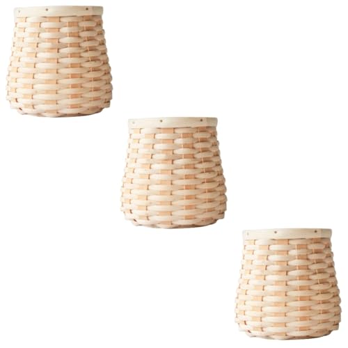 Cabilock Natural Style Woven Basket Hand Woven Storage Basket for Fruits Snacks and Sundries Decorative Tabletop Organizer for Home and Kitchen Use