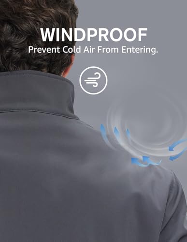 fit space Men's Athletic Insulated Jacket Lightweight Fleece Outerwear Windbreaker Running Cycling Hiking4