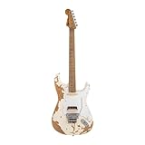 Charvel Henrik Danhage Signature Pro-Mod So-Cal Style 1 HS FR M White Relic with Hardshell Gig Bag
