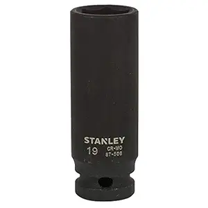 STANLEY STMT87506-8B 1/2-inch 19mm Chrome-Molybdenum Steel Impact Deep Socket (Black)