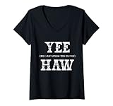 Photo Gallery donna yee haw vintage retro rosa country girl western cowgirl maglietta con collo a v Photo Gallery donna yee haw vintage retro rosa country girl western cowgirl maglietta con collo a v