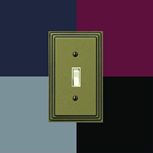 Amerelle Steps Single Duplex Cast Metal Wallplate In Rustic Brass Cast #TOP3