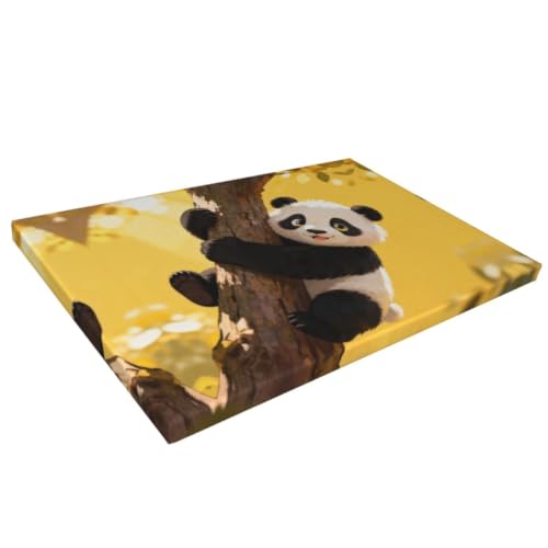 Toile murale moderne encadrée 40,6 x 61 cm avec panda