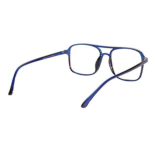 Buy Peter Jones Square Blue Unisex Optical Frame with Anti Glare Lenses