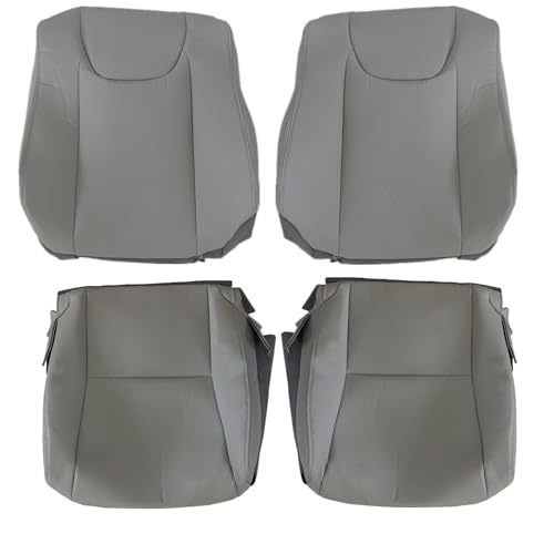 GXARTS Driver & Passenger Side Bottom & Top Lean Back Perforated Seat Cover Microfiber Leather Gray Compatible with Lexus RX 350 2010 2011 2012 2013 2014 2015