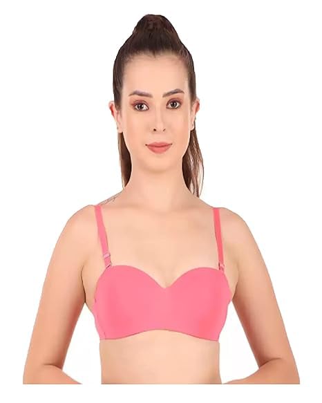 Image of Brachy Women's Every Day's Padded Underwired Demi Cup Bra T Shirt Padded Underwired Pushup Bra 85% Poly Cotton, 15% Elastane