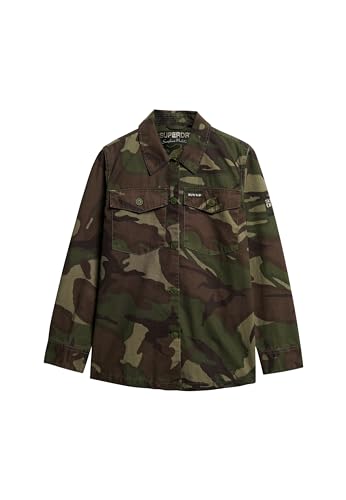 Superdry Military Overshirt M : surchemise kaki style militaire pour homme