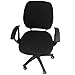 Housse de Chaise de Bureau d'ordinateur Housses de Chaise Universelles Protectrices et Extensibles Housse de Chaise Rotative (Noir)