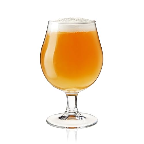 True Classic Tulip Beer Glasses, Sparkling Clear Drinking Glasses for Belgian Ales, Sours, IPA Beers, Cocktails, Gifts for Men, Game Night, Happy Hour, Home Bar, Elegant Glassware, 15 oz, Set of 4 by TRUE - Image 6