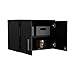espidoo Wall Mounted Storage Cabinet: Three Internal Shelves Metal Wall Cabinet - Black Modern Tool Organizer for Craft Room & Workshop