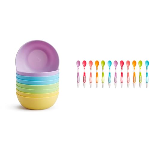 Image of Munchkin® Multi™ Baby and Toddler Bowls, 8 Pack & Soft Tip™ Infant Spoons, 12 Count (Pack of 1)