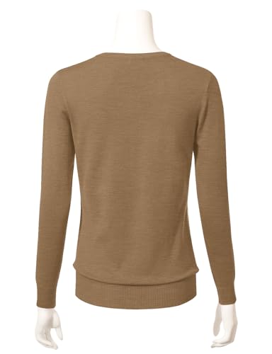 Image of Allsense Women's Long-Sleeve Crewneck Cardigan | Classic Button Down Sweater, Soft Fine Knit, Lightweight