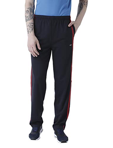 Image of berge' Men Cotton Polyester Comfy Regular Fit Sports Quality Track Pants with Secure Zipper Pocket, Casual Wear Lower Tracks Pant