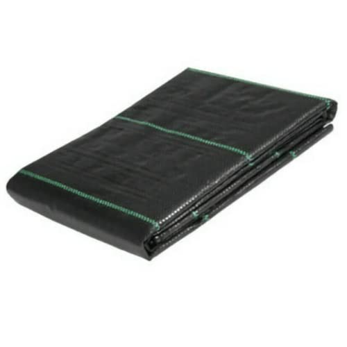 Yuzet 2m x 10m Black 100gsm Heavy Duty Weed Control Fabric, Ground cover Membrane, UV stabilised...