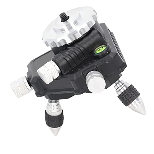 Base de ajuste de nível, adaptador de ajuste fino a laser de altura ajustável 360 ° rotativo Fácil d