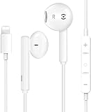 Auricolari per iPhone Auricolari in-Ear Cuffie con filo cablato Forniscono controllo del volume e del microfono compatibile con iPhone8/Plus/7/11/11Pro/Max/XS/Max/XR/X per iOS 10/11 -bianco