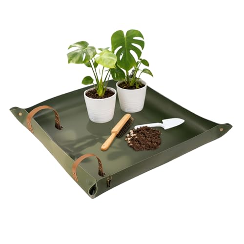 Plant Potting Mat - 67x67cm Waterproof PU Leather Gardening Tray, Durable Repotting Mat | Hydroponics Cuttings Fertilizing Soil Replacing Pruning Tool For Mom Women Gardeners Accessories