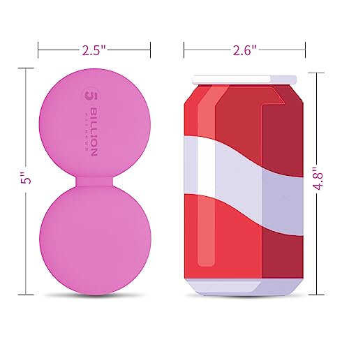 Image of 5BILLION Peanut Massage Ball - Double Lacrosse Massage Ball & Mobility Ball for Physical Therapy, Deep Tissue Massage Tool for Myofascial Release, Muscle Relaxer, Pink
