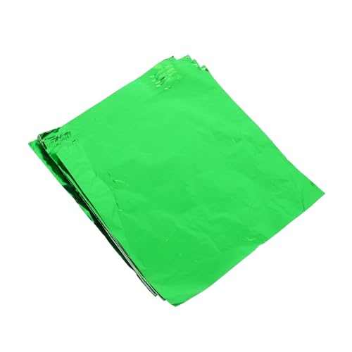 CATIEBYE Aluminum Foil Candy Wrappers 20x20cm Foil Food Grade Paper for Chocolate Tea BBQ 100 Sheets Pack Suitable for Home and Shop Use