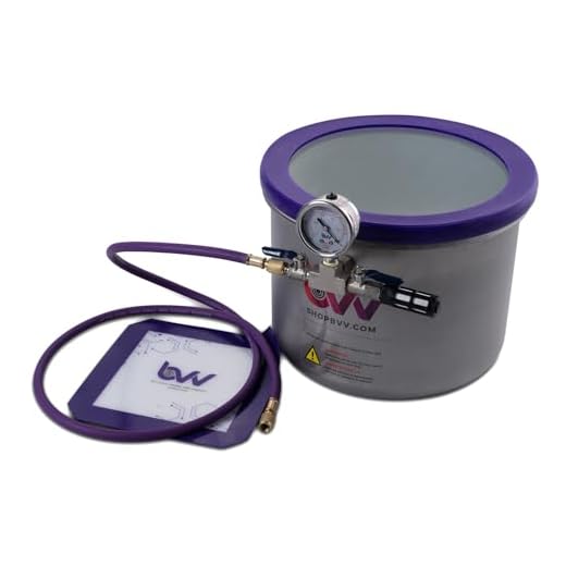 BVV Best Value Vacs 3 Gallon Wide Stainless Steel Side Mount Vacuum Chamber
