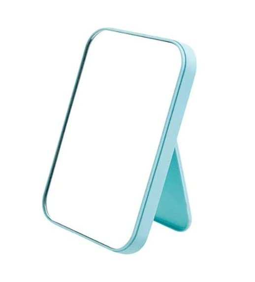Desktop Makeup Mirror,Foldable Makeup Mirror Simple Portable Makeup Mirror Square Mirror Makeup Mirror for Women (Pack of 1,Blue)-image-27