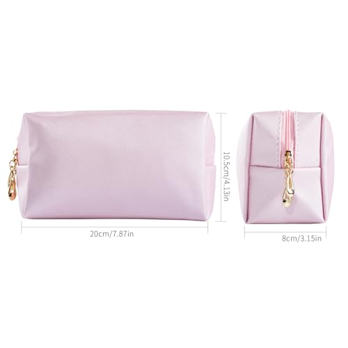 Bridesmaid Proposal Gifts Letter Cosmetic makeup bag bulk for Wedding Party Favors Bachelorette party decorations Makeup Pouch Birthday Toiletry Organizer Bag Makeup Case Gift (Blue)3