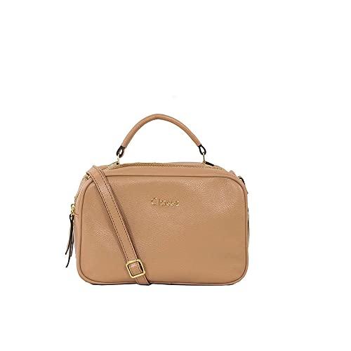 Bolsa Classe Couro Transversal Feminina Camera Bag 2846 Cor:Nude