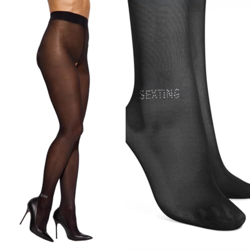 Obsessive - Norless Sexy Collants Ouvert Entrejambe - Noir, Noir, S/M