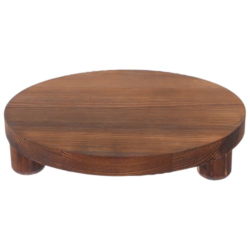 Rangement bureau en bois marron pour petits espaces et pots de fleurs
