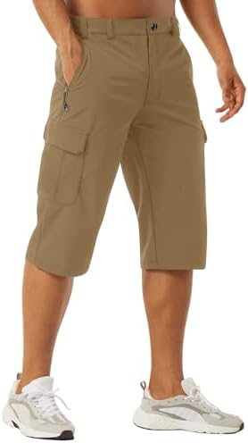 EKLENTSON Mens Stretch Expandable Waist Outdoor Quick Dry Shorts Lightweight Workout Shorts for Men