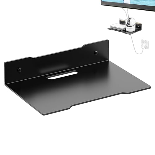 Camera Shelf, Wall Mount, Durablse Modem Storage, Wall Mount Bracket, Floating Entertainment Centre Shelves, Wall Mounted Small Projector Shelf, Metal Router Rack, AV, Network Devices