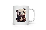 MAXIKIWI   Tasse à café ou à thé en céramique lisse et durable pour la maison ou le bureau – Parfait pour toutes les occasions – Panda mignon – 300 ml