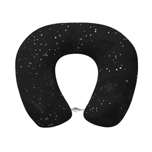 Almohada de viaje de espuma viscoelástica negra