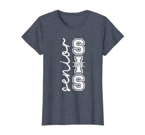 Sister Senior 2026 Proud Sister of a Class of 2026 Graduate T-Shirt, Women, Heather Blue, X-Large