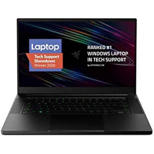 Razer Blade 15 Base Gaming Laptop 2020: Intel Core i7-10750H 6 Core, NVIDIA GeForce RTX 2070 Max-Q, 15.6" FHD 1080p 144Hz, 16GB RAM, 512GB SSD, CNC Aluminum, Chroma RGB Lighting, Thunderbolt 3, Black
