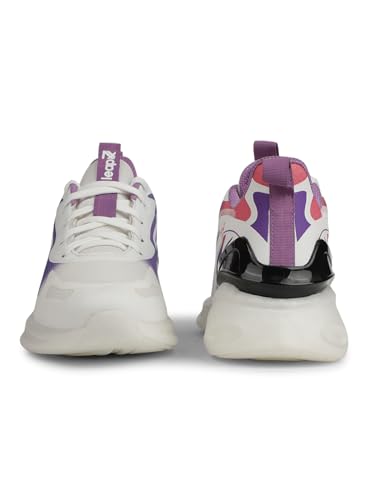 Image of Liberty LEAP7X White Sports Shoes for Men - Memory Foam Lace-Up Sports Wear